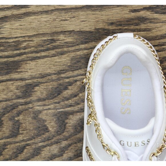 Guess Womens Charm Chain Naoko Sneaker GWNAOKO3 White 9M - Picture 6 of 12